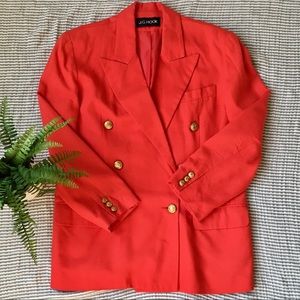 Vintage JG Hook Linen Nautical Structured Blazer
